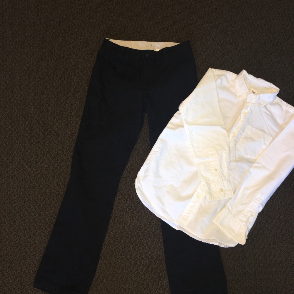 GAP kids pants & GAP button down shirt